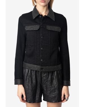 Zadig & Voltaire Kioky Embellished Denim Jacket - Black