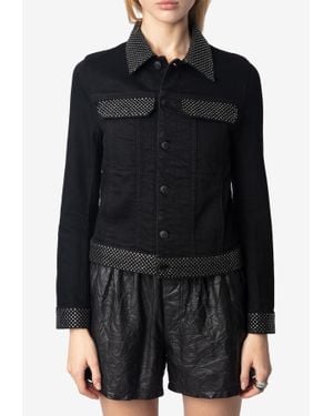 Zadig & Voltaire Kioky Embellished Denim Jacket - Black