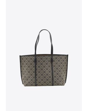 Tory Burch Perry T Monogram Tote Bag - Blue
