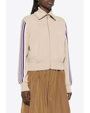 Autry Knitted Zip-Up Tennis Jacket - Natural