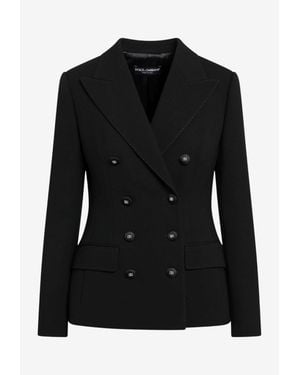 Dolce & Gabbana Double-Breasted Wool Jacket - Black