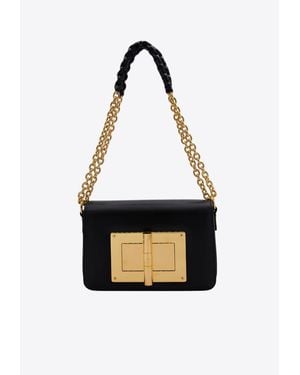 Tom Ford Medium Natalia Leather Shoulder Bag - White