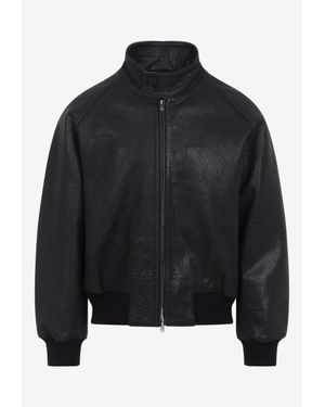 Studio Nicholson Over Harrington Leather Jacket - Black