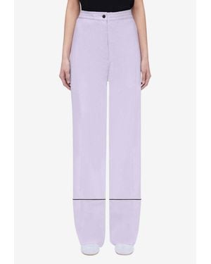 Ferragamo Wide-Leg Pajama Pants - Purple
