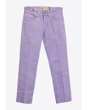 Notify Capri Straight-Leg Pants - Purple