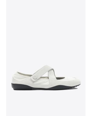 Tory Burch Romy Sport Mary-Jane Ballet Flats - White