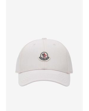 Moncler Logo Patch Baseball Cap - White
