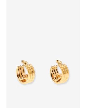 Fendi F Is Hoop Earrings - Metallic