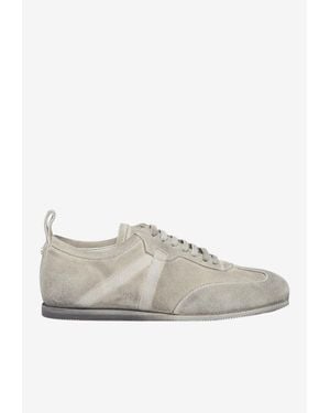Ann Demeulemeester Suede Low-Top Sneakers - White