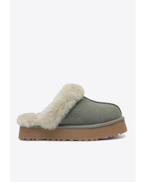 UGG Disquette Leather Slippers - Grey