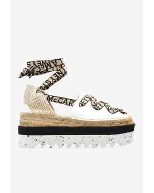 Stella McCartney Gaia Flatform Espadrilles - Metallic