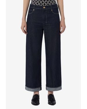 Max Mara Chiara Turn-Up Denim Pants - Blue