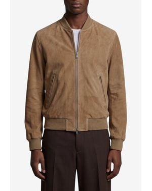 Arma Didier Suede Bomber Jacket - Brown