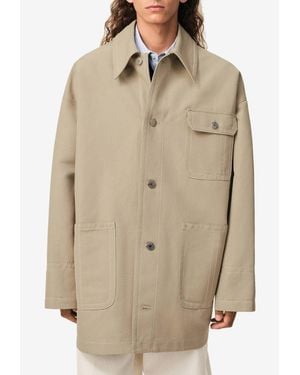 Ami Paris Oversized Worker Jacket - Natural