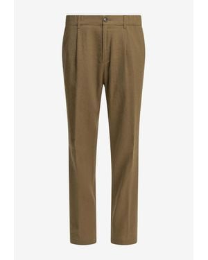 Herno Straight-Leg Casual Pants - Natural
