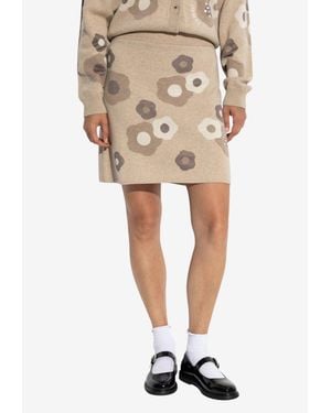 KENZO Hana Dots Mini Skirt - Natural