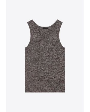 Prada Ribbed Tank Top - Brown