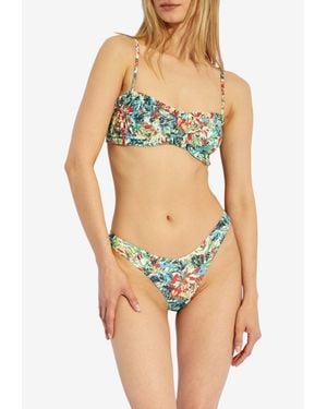 Ganni Printed Bikini Bottoms - Blue