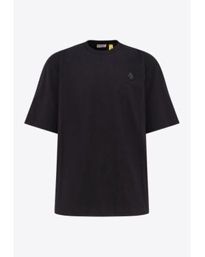 Moncler X A$Ap Rocky Logo Print T-Shirt - Black