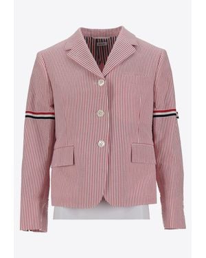 Thom Browne Single-Breasted Stripe Blazer - Pink