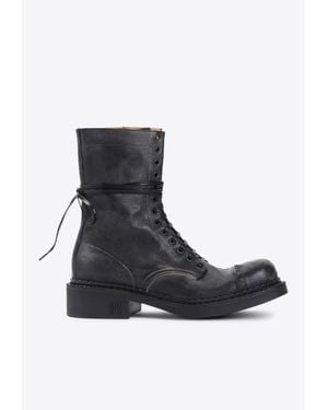 Miu Miu Laced Ankle Boots - Black