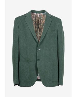 Etro Roma Single-Breasted Blazer - Green