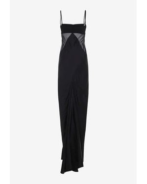 Rick Owens Silk Chiffon Slip Gown - Black