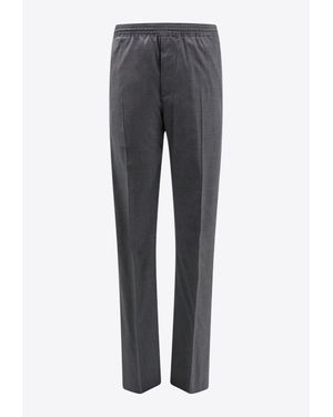Givenchy Straight-Leg Wool-Blend Pants - Grey