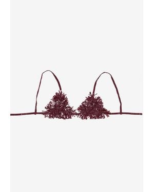 Alanui Sunset On Manhattan Fringed Bra - Red