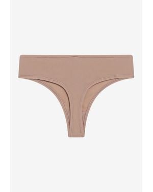 Skims Fits Everybody Mid-Rise Thong - Natural