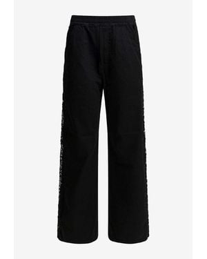 Pinko Lace Straight-Leg Jeans - Black