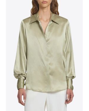 Viktoria & Woods Antidote Silk Long-Sleeved Shirt - Green