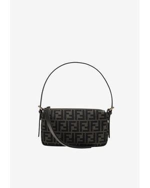 Fendi Small Ff Jacquard Vanity Pouch Bag - White