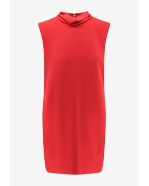 Valentino Cady Couture Silk Mini Dress - Red