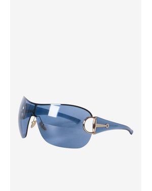 Gucci Frameless Mask Sunglasses - Blue