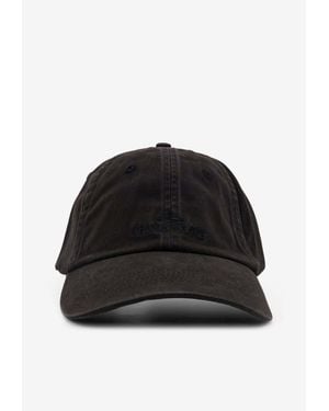 Stone Island Logo Embroidered Baseball Cap - Black