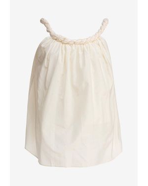 Loulou de Saison Garino Voile Gathered Top - White
