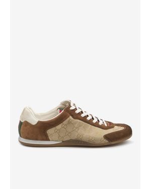 Gucci Shift Lace-Up Sneakers - Brown