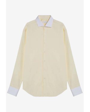 Prada Long-Sleeved Cotton Button-Up Shirt - White