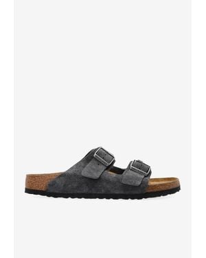 Birkenstock Arizona Bs Suede Sandals - White