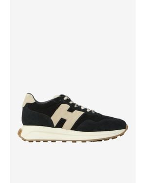 Hogan H641 Suede Low-Top Sneakers - Black