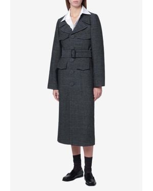 NAMACHEKO Belted Wool Coat - Black