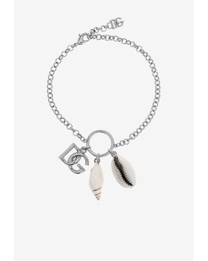 Dolce & Gabbana Logo Charm Bracelet - White
