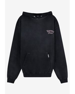 Represent Duality Distressed Hooded Sweatshirt - Blue