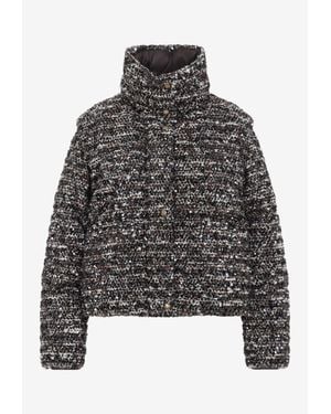 Moncler Poetique Padded Tweed Jacket - Gray
