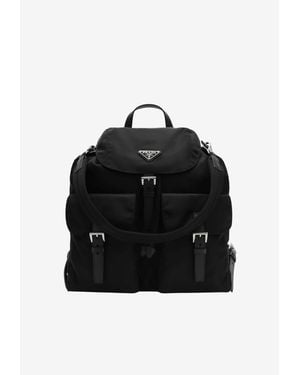 Prada Large Re-Nylon Backpack - Black