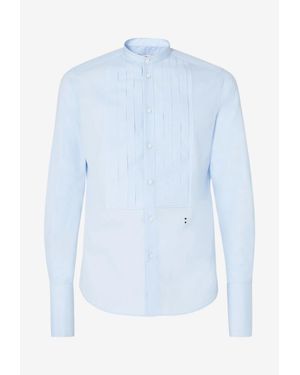 Fendi Plastron Poplin Shirt - Blue