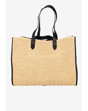 Jérôme Dreyfuss Large Léon Raffia-Effect Tote Bag - Natural