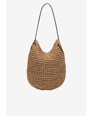 JW Anderson Small Bulb Raffia Shoulder Bag - Natural