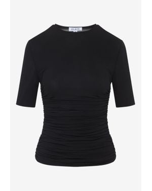 Tシャツ・カットソー ALAIA Viscose T-shirt NOIR ALAIA ALAÏA: Women's Alaia T-Shirt (Black995) | DSMS E-SHOP